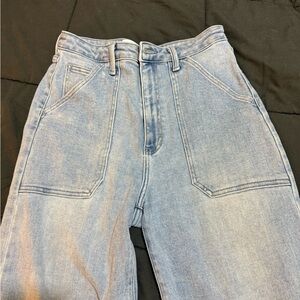 Just Black Light Blue Flare & Wide Leg Jeans